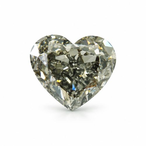 1.02 carat Carat Heart Modified Brilliant Fancy Dark Greenish Gray SI1 GIA Certified Diamond