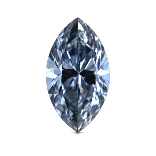 0.51 carat Carat Marquise Modified Brilliant Fancy Grayish Blue VS2 GIA Certified Diamond