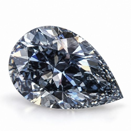 0.31 carat Carat Pear Brilliant Fancy Blue-Gray VVS2 GIA Certified Diamond