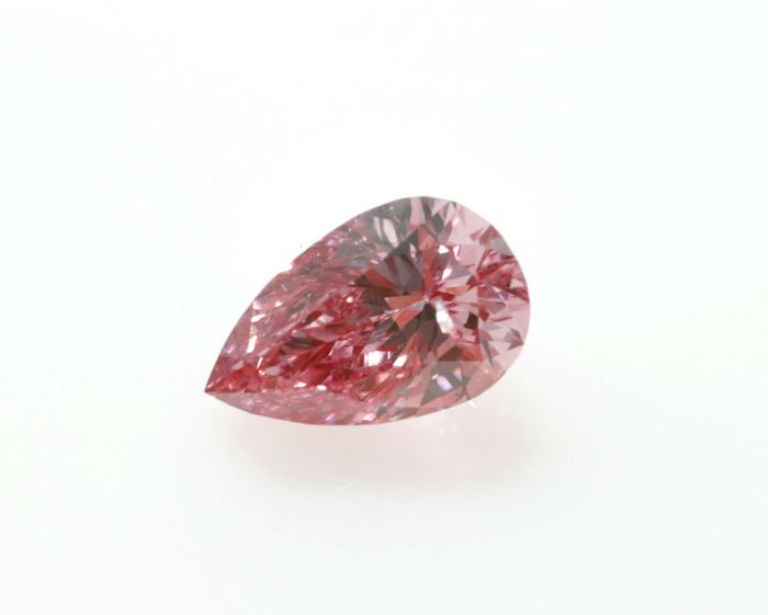 Argyle 0.18ct Natural Loose Fancy Intense Pink Color Diamond Pear 4PR Certified