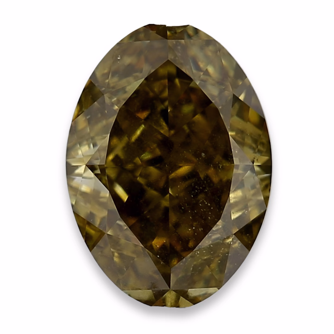 Chameleon Diamond - 1.70ct Natural Loose Fancy Green Yellow Oval GIA SI2