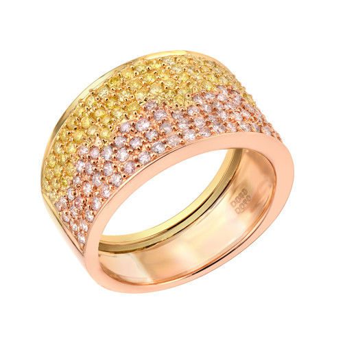 Real 1.26ct Natural Fancy Pink Diamonds Engagement Ring 18K Solid Gold 6G