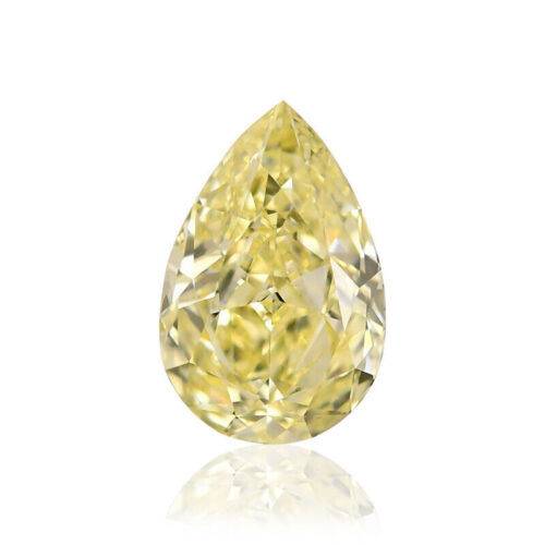 1.52ct Yellow Diamond - Natural Loose Fancy Light Yellow Color GIA Pear