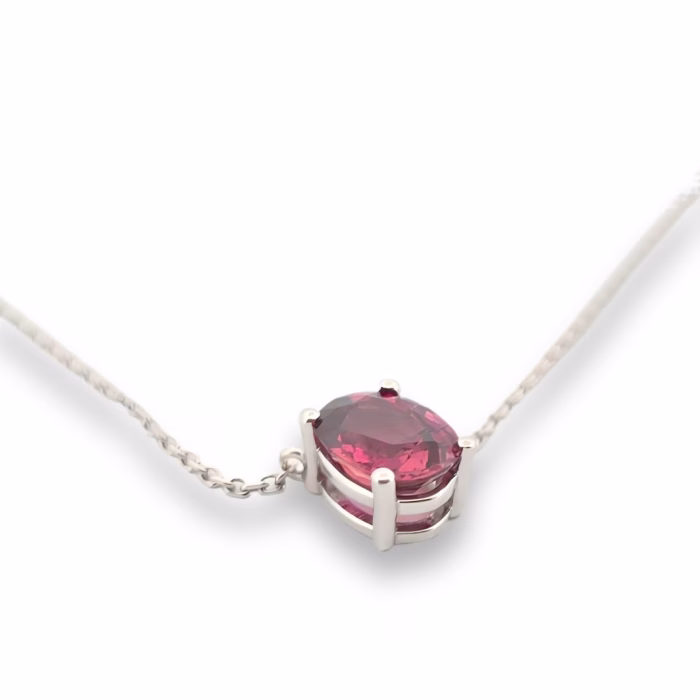 Natural Unheated Red Ruby Necklace Pendant 1.21ct Mozambique Oval 14K Gold - Image 5