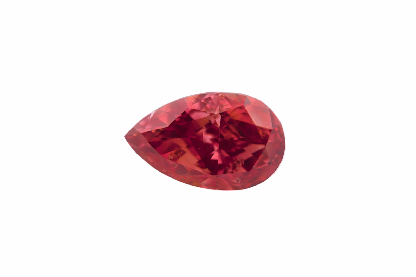 Pink Diamond - 0.32ct Natural Loose Fancy Deep Orangy Pink (Red Color) GIA Pear - Image 7