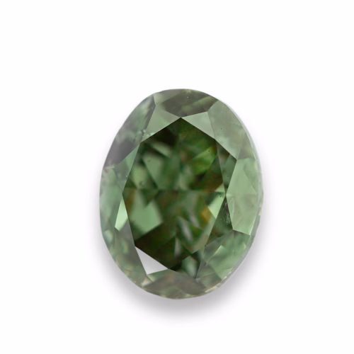 Chameleon Diamond - 1.00ct Natural Loose Fancy Dark Gray Green Oval GIA SI2
