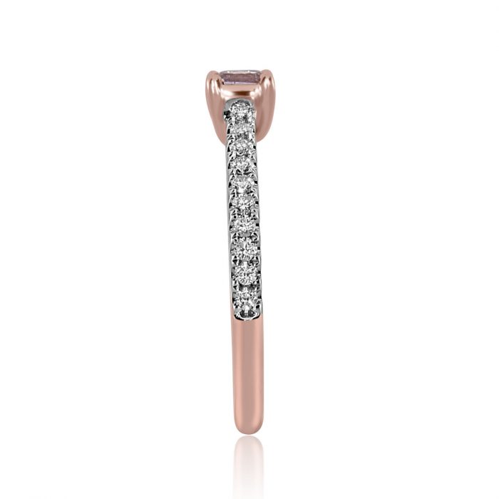 Real 0.50ct Natural Fancy Pink Diamond Engagement Ring 18K Solid Rose Gold - Image 3