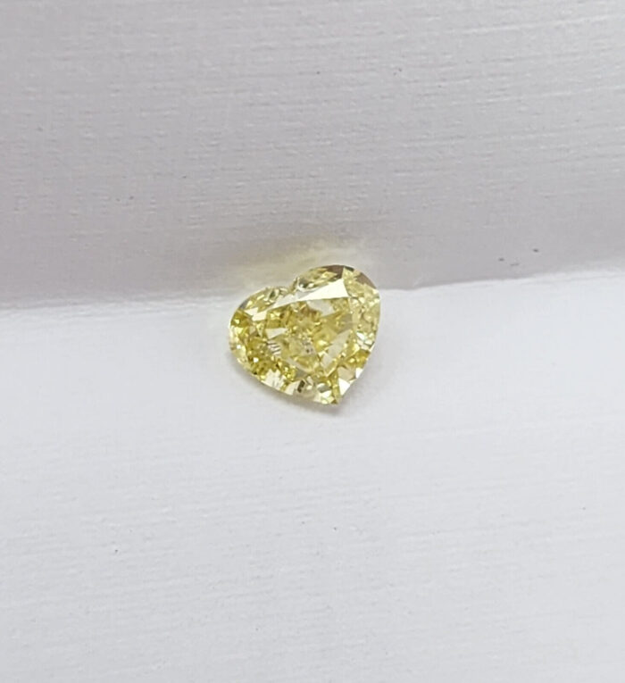 1.01ct Yellow Diamond - Natural Loose Fancy Intense Yellow Color GIA Heart - Image 4