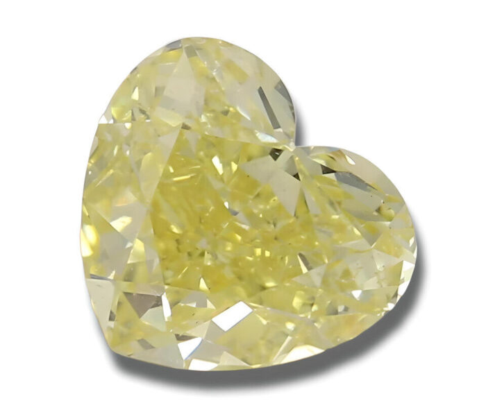1.01ct Yellow Diamond - Natural Loose Fancy Intense Yellow Color GIA Heart