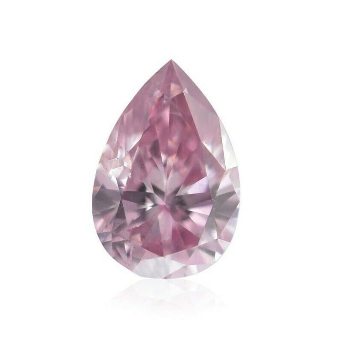 Argyle 0.17ct Natural Loose Fancy Intense Purple Pink 7PP Diamond GIA Pear