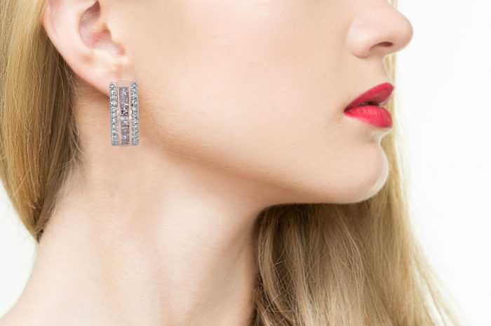 Real Fine 2.20ct Fancy Pink Diamonds Earrings 18K All Natural 9 Grams Rose Gold - Image 4