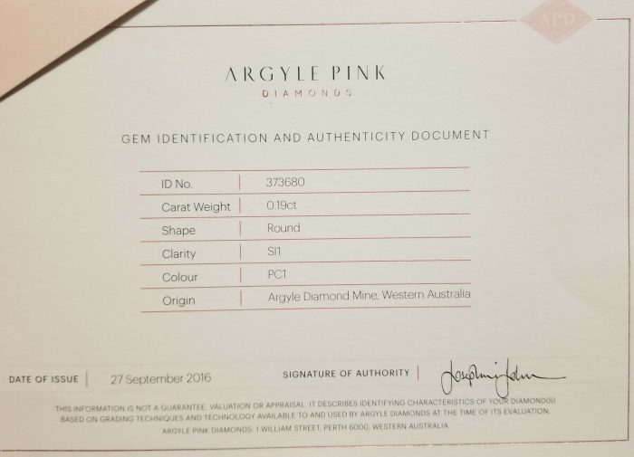 Argyle 0.19ct Natural Loose Fancy Pink Color Diamond Argyle Round Pc1 SI1 - Image 6