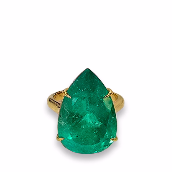 Colombian Emerald 13.29ct Natural Green Minor Diamonds Engagement Ring 18K GRS - Image 11