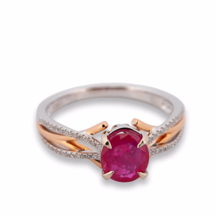 Rare 1.42ct Burma Ruby Natural Unheated Red Ruby Mogok & Diamonds Ring 18K GRS - Image 4