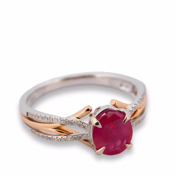 Rare 1.42ct Burma Ruby Natural Unheated Red Ruby Mogok & Diamonds Ring 18K GRS - Image 5