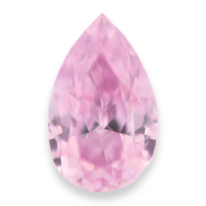 Real Pink Diamond - 0.19ct Natural Loose Fancy Pink Purple Diamond GIA Pear SI2