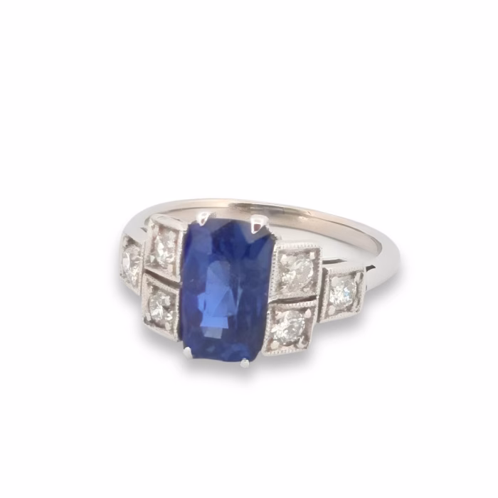 Unheated 3.66ct Natural Royal Blue Sapphire Sri Lanka GRS Diamonds Ring 18K - Image 11