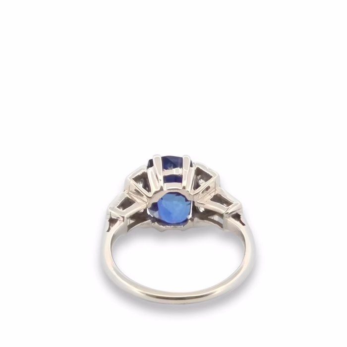 Unheated 3.66ct Natural Royal Blue Sapphire Sri Lanka GRS Diamonds Ring 18K - Image 13