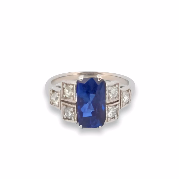 Unheated 3.66ct Natural Royal Blue Sapphire Sri Lanka GRS Diamonds Ring 18K - Image 14