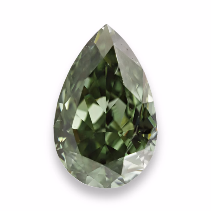 Chameleon Diamond - 0.47ct Natural Loose Fancy Green Pear GIA VS1 Match Pair - Image 7