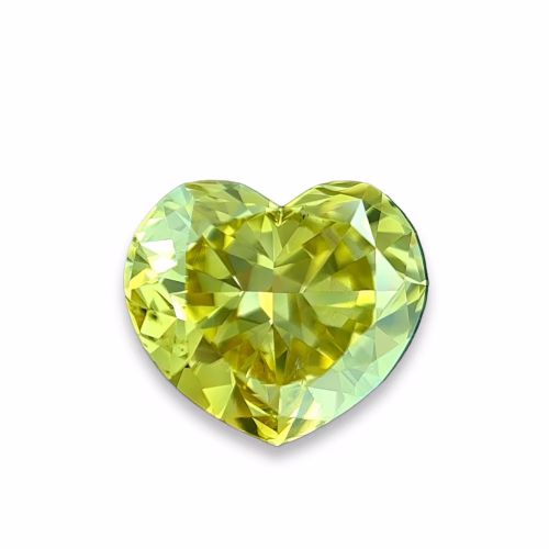 Chameleon Diamond - 2.56ct Natural Loose Fancy Yellow Green  Heart GIA SI2