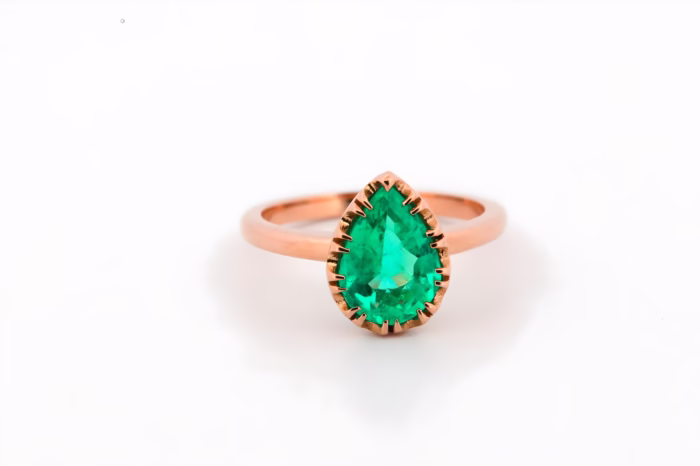Colombian Emerald 1.69ct Natural Green Emerald Gold Engagement Ring 18K GIA - Image 7