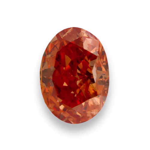 Extreamly Rare - Red Fluorescent Diamond 0.19ct Orange Diamond Collectors GIA