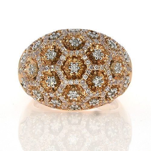 Real 1.05ct Natural Fancy Pink Diamonds Engagement Ring 18K Solid Gold 15G