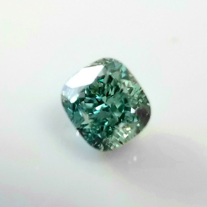 0.25ct Green Diamond - Natural Loose Fancy Deep Blue Green Color GIA VS2 Cushion - Image 4