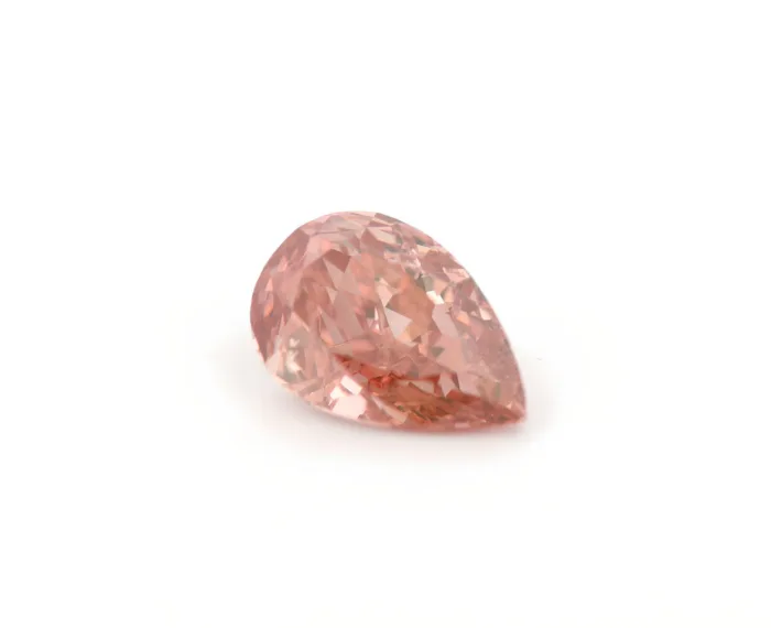 0.55ct Pink Diamond - Natural Loose Fancy  Intense Orangy Pink Color SI1 Pear - Image 5