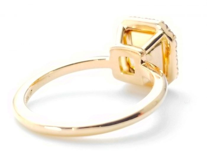 2.25ct Natural Fancy Pink & Light Yellow Engagement Ring GIA Accsher 18K Gold VS - Image 4