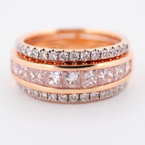 Argyle 178ct Natural Fancy Pink White Diamonds Engagement Ring 18K Rose Gold 266303356636 6 300x200