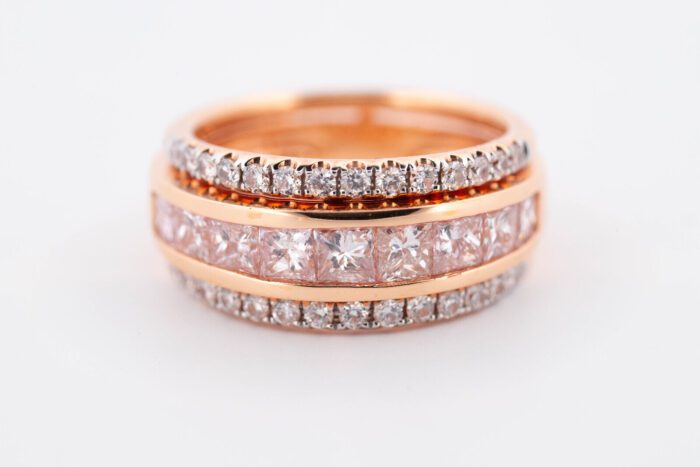 Argyle 1.78ct Natural Fancy Pink & White Diamonds Engagement Ring 18K Rose Gold - Image 7