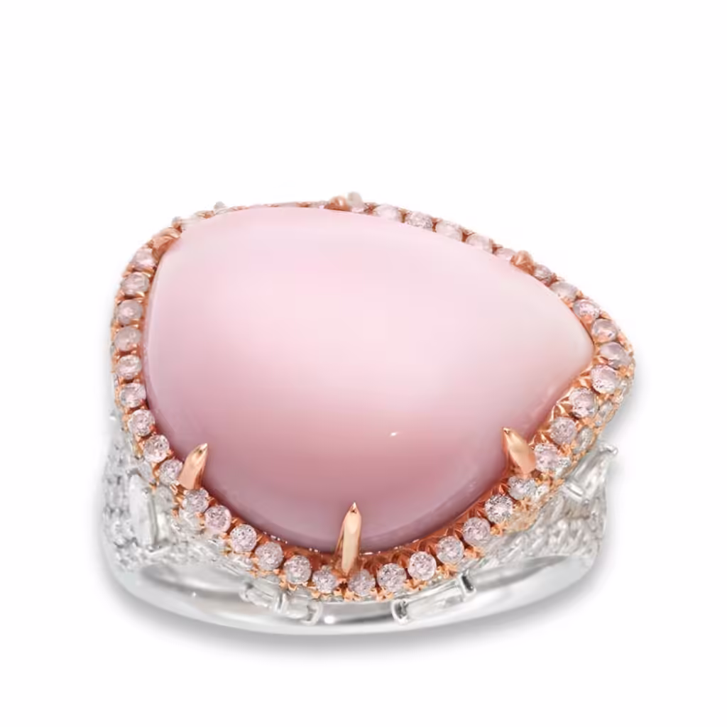 Extreamly-Rare-2332ct-Natural-Pink-Conch-Pearl-Pink-Diamonds-18K-Gold-Ring