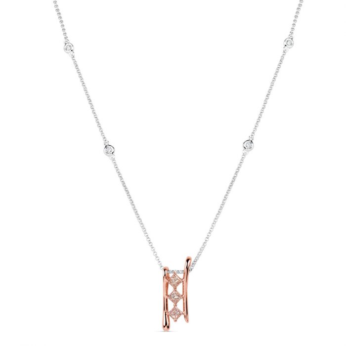 Pink Diamond - Necklaces & Pendant 0.70ct Natural Fancy Pink Diamonds 18K