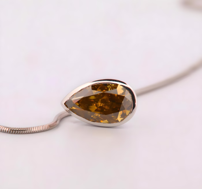 2.51ct Natural Fancy Yellow Chameleon Diamonds Necklace & Pendant GIA 18K Gold - Image 6