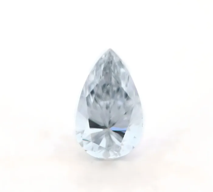 Blue Diamond - 0.12ct Natural Loose Fancy Faint Blue Color Diamond GIA Pear VVS1 - Image 2