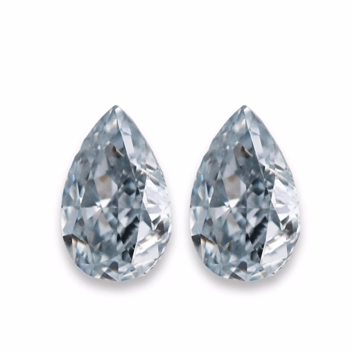 Blue Diamond - 0.31ct Natural Loose Fancy Light Blue Color Diamonds VS1 GIA Pair natural color diamond -