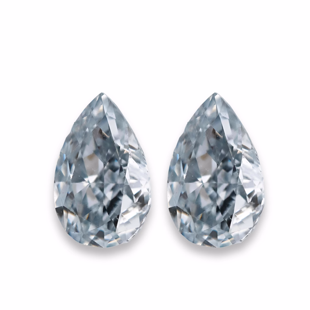 Blue Diamond - 0.31ct Natural Loose Fancy Light Blue Color Diamonds VS1 GIA Pair