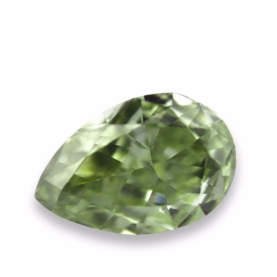 Chameleon Diamond - 0.50ct Natural Loose Fancy Gray Yellow Green Pear GIA VS2 - Image 6