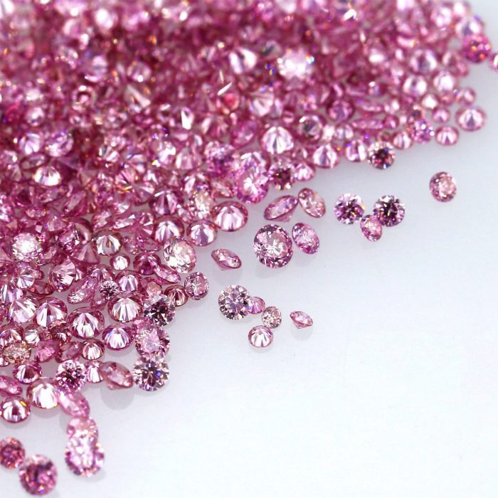 Natural Fancy Intense Pink 0.002 ct to 0.08 ct Round cut Diamonds Parcel Melles - Image 2