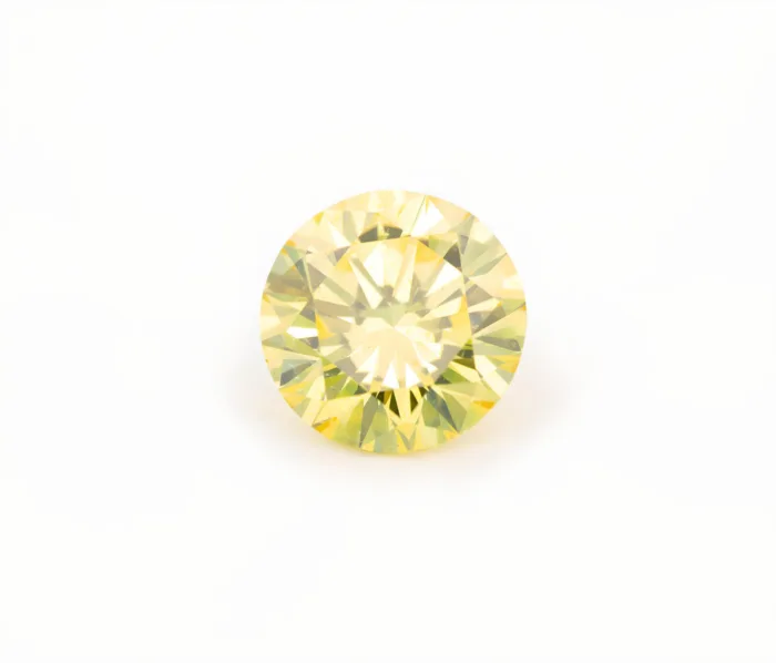 0.58ct Natural Loose Fancy Intense Greenish Yellow Diamond GIA Round SI2 - Image 2