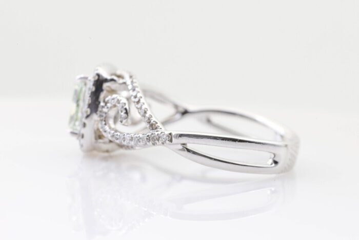 2.22ct Natural Fancy Light Green Diamond Engagement Ring GIA 18K White Gold - Image 6