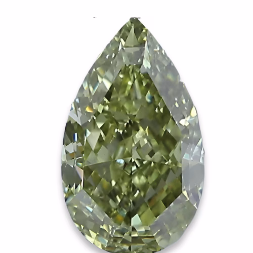 Chameleon Diamond - 1.00ct Natural Loose Fancy Gray Yellow Green Pear GIA VS2