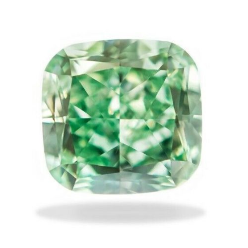 0.35ct Green Diamond - Natural Loose Fancy Green Colored Diamond GIA VS1 Cushion
