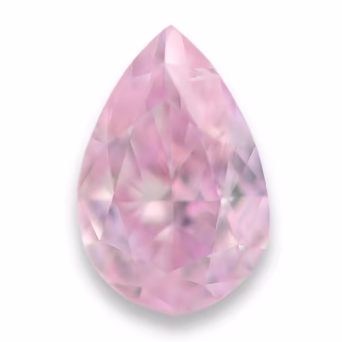 Pink Diamond - 0.30ct Natural Loose Fancy Light Purple Pink Color GIA Pear - Image 4